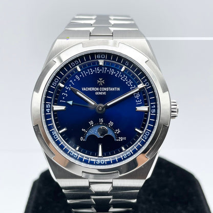 江诗丹顿 Overseas 4000V/210A-B911 蓝色 月相逆跳日期 41mm