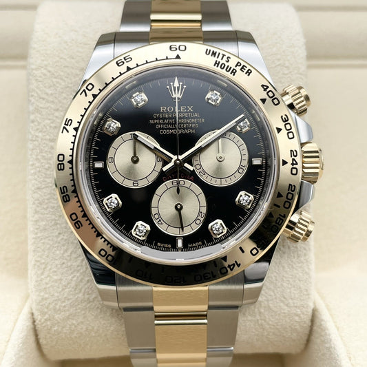 Rolex Daytona 126503G Bright Black & Golden 8P Diamond 40mm