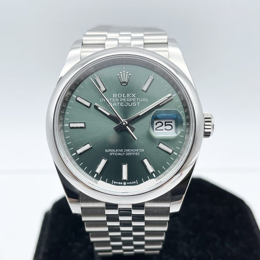 プレオウンド ロレックス デイトジャスト 126200  ミントグリーン ジュビリーブレス 36mm
