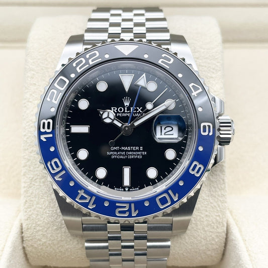 롤렉스 GMT 마스터 II 126710BLNR Jubilee 팔찌 검은 배트맨 40mm