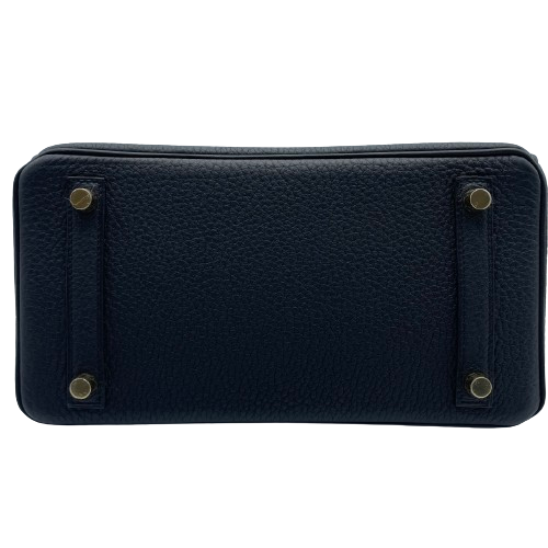 Hermes Birkin 25 Noir Togo Gold 하드웨어 W는 새겨 져 있습니다