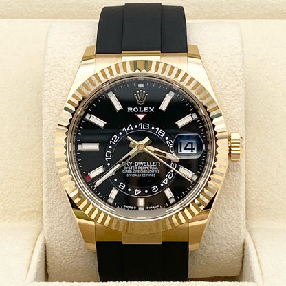 사전 소유의 롤렉스 스카이 거주자 326238 블랙 40mm