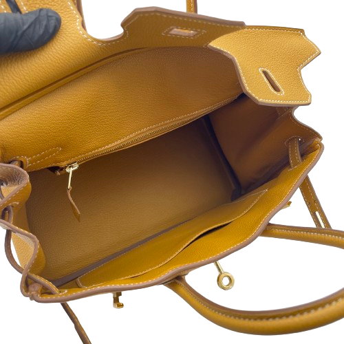 Hermes Birkin 25 Natural Sable Togo Gold 하드웨어 W 새로