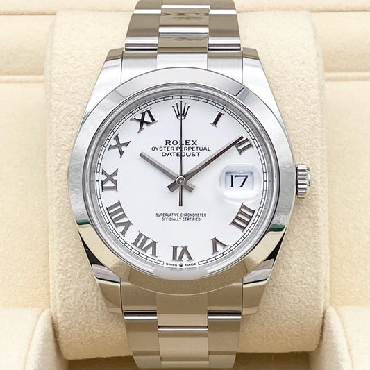 プレオウンド ロレックス デイトジャスト 126300 ホワイトローマン オイスターブレス 41mm