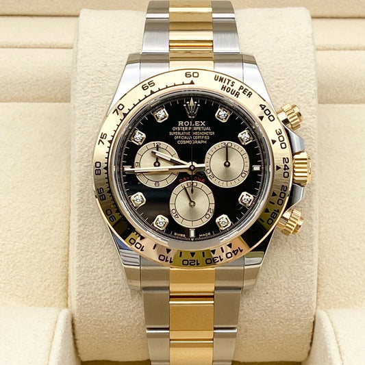 Rolex Daytona 126503G Bright Black & Golden 8P Diamond 40mm