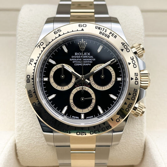 劳力士 Daytona 126503 黑色不锈钢 + 金蚝式手链 40 毫米