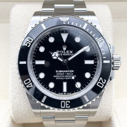 プレオウンド ロレックス サブマリーナ ノンデイト 124060 ブラック 41mm ステンレス オイスターブレス