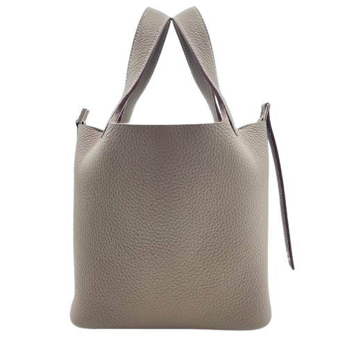 Hermes Picotin Lock PM Etoupe Torillon Clemence Silver Fittings w 새겨 져