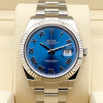 プレオウンド ロレックス デイトジャスト 126334 アズーロブルー オイスターブレス 41mm