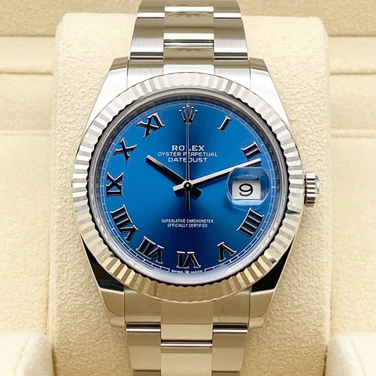 プレオウンド ロレックス デイトジャスト 126334 アズーロブルー オイスターブレス 41mm