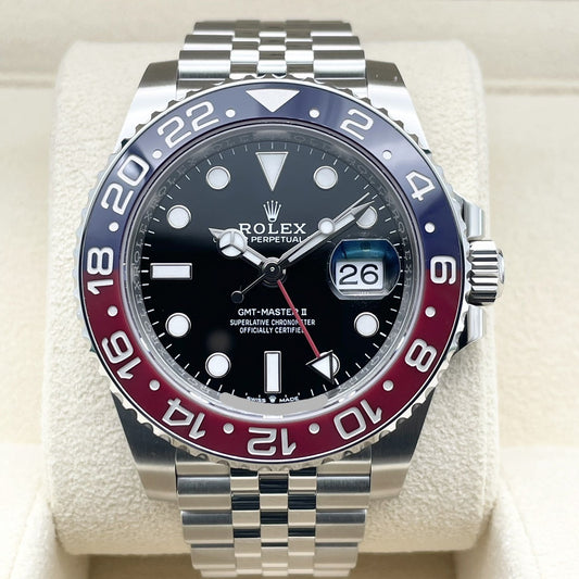 롤렉스 GMT 마스터 II 126710Blro 굴 팔찌 검은 40mm