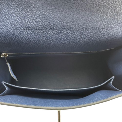 Pre-Owned Hermes Kelly 25 Brude Plus Togo Silver Fittings B Engraved