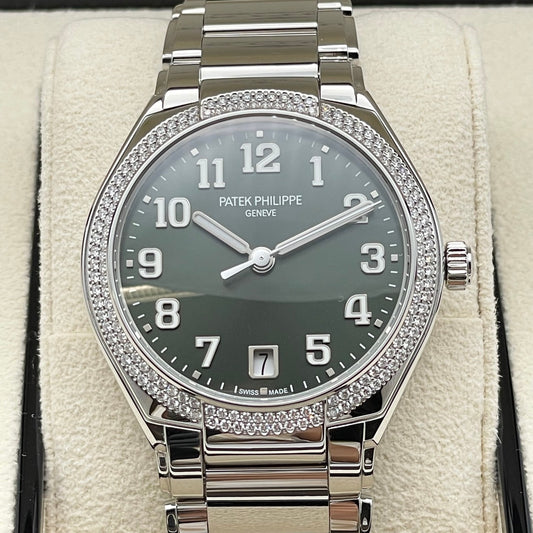 二手Patek Philippe二十〜4 7300/1200A-011橄榄绿色Soleil不锈钢36mm