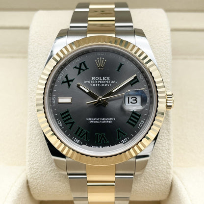 プレオウンド ロレックス デイトジャスト 126333 スレートローマ オイスターブレス 41mm