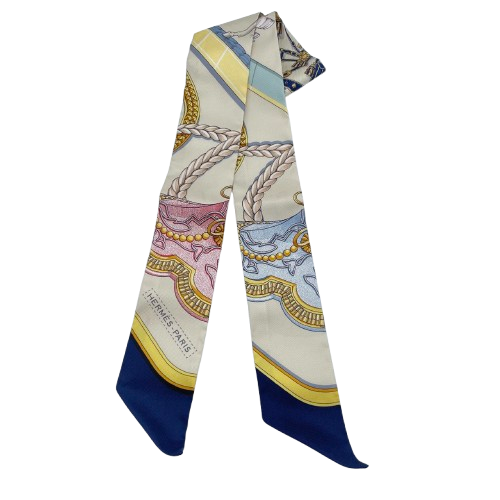 헤르메스 Twilly Grand Affat Beige Silk