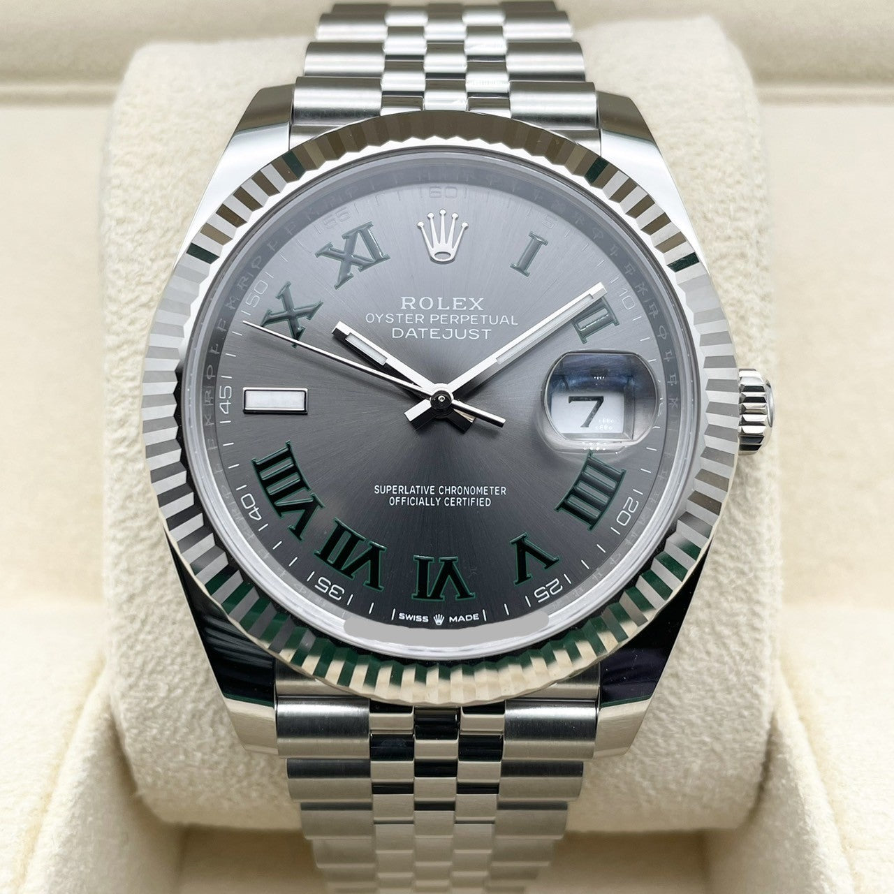 プレオウンド ロレックス デイトジャスト 126334 スレートローマン ジュビリーブレスレット 41mm