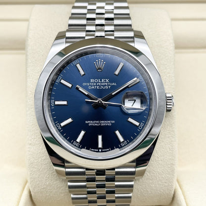 プレオウンド ロレックス デイトジャスト41 126300 オイスターブレスレット ブルー 41mm
