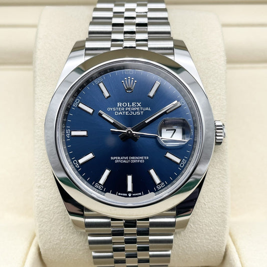 プレオウンド ロレックス デイトジャスト41 126300 オイスターブレスレット ブルー 41mm