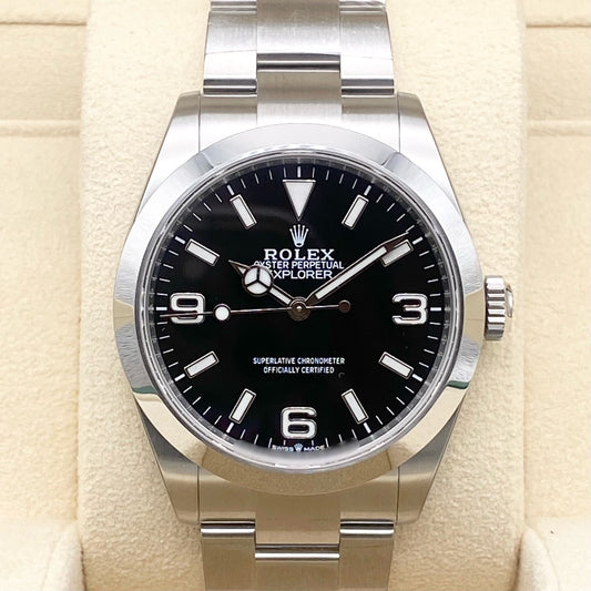 [보호 스티커 포함! ; 롤렉스 탐색기 224270 블랙 40mm
