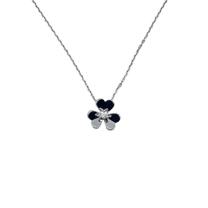 Van Cleef Arpels Frivol 목걸이 VCARP0J400 실버 화이트 골드