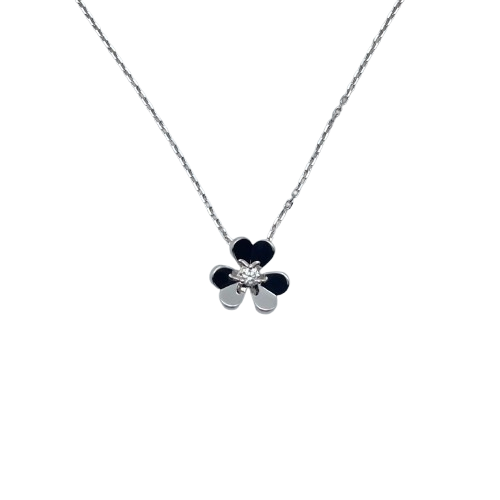 Van Cleef Arpels Frivol 목걸이 VCARP0J400 실버 화이트 골드