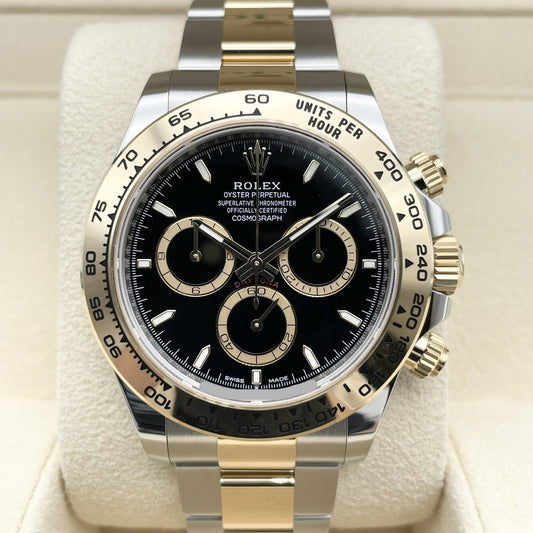 劳力士 Daytona 126503 黑色不锈钢 + 金蚝式手链 40 毫米