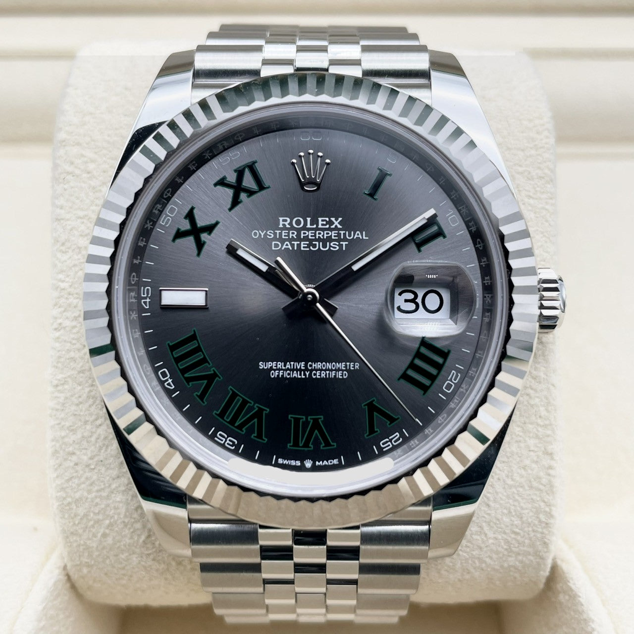 プレオウンド ロレックス デイトジャスト 126334 ミントグリーン オイスターブレス 41mm