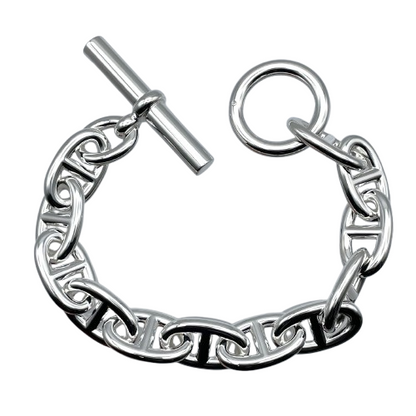 Hermes Chaine d'Ancre 手链 TGM 银 925 12 节