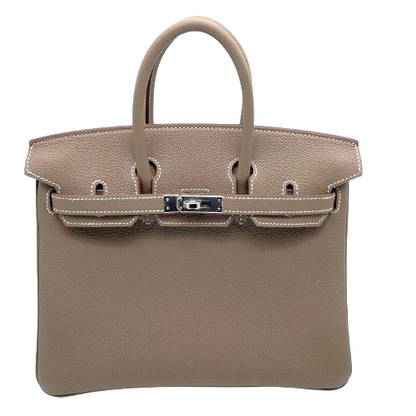Hermes Birkin 25 Etoup Togo Silver Metal Fittings W 새로