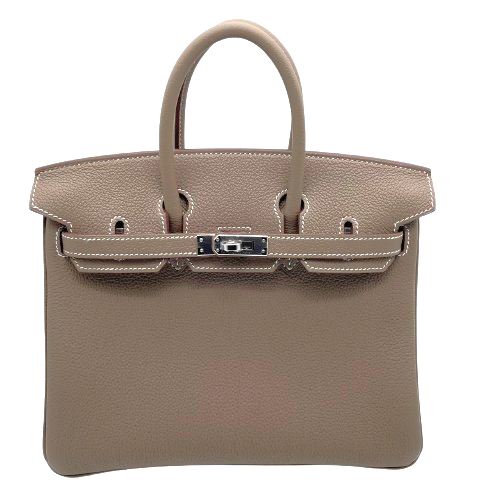 Hermes Birkin 25 Etoup Togo Silver Metal Fittings W 새로