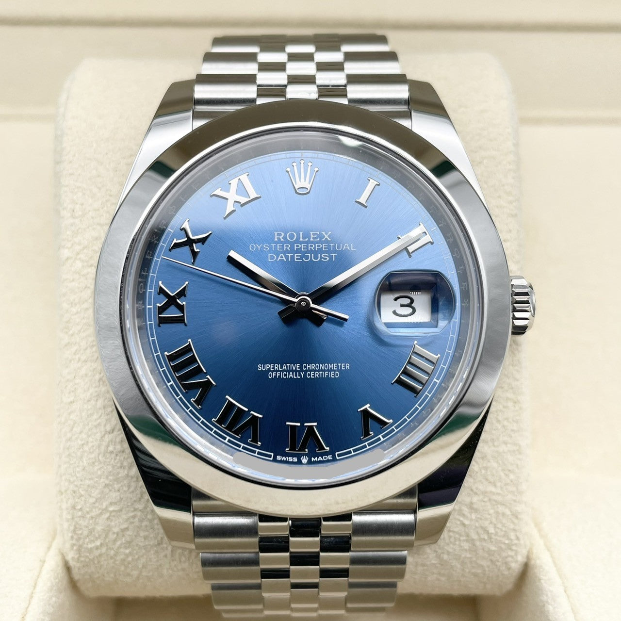 プレオウンド ロレックス デイトジャスト 126300 アズーロブルー ローマン ジュビリーブレス 41ｍｍ
