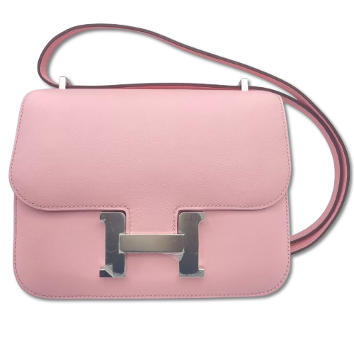 Hermes Constance Mini 18 Rose Sakura Swift Silver Metal Fittings w 새로