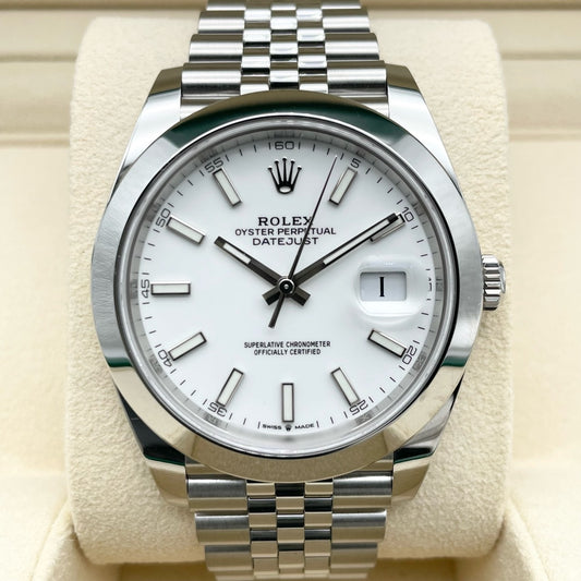 プレオウンド ロレックス デイトジャスト 126300 ホワイト  ステンレススチール 41mm