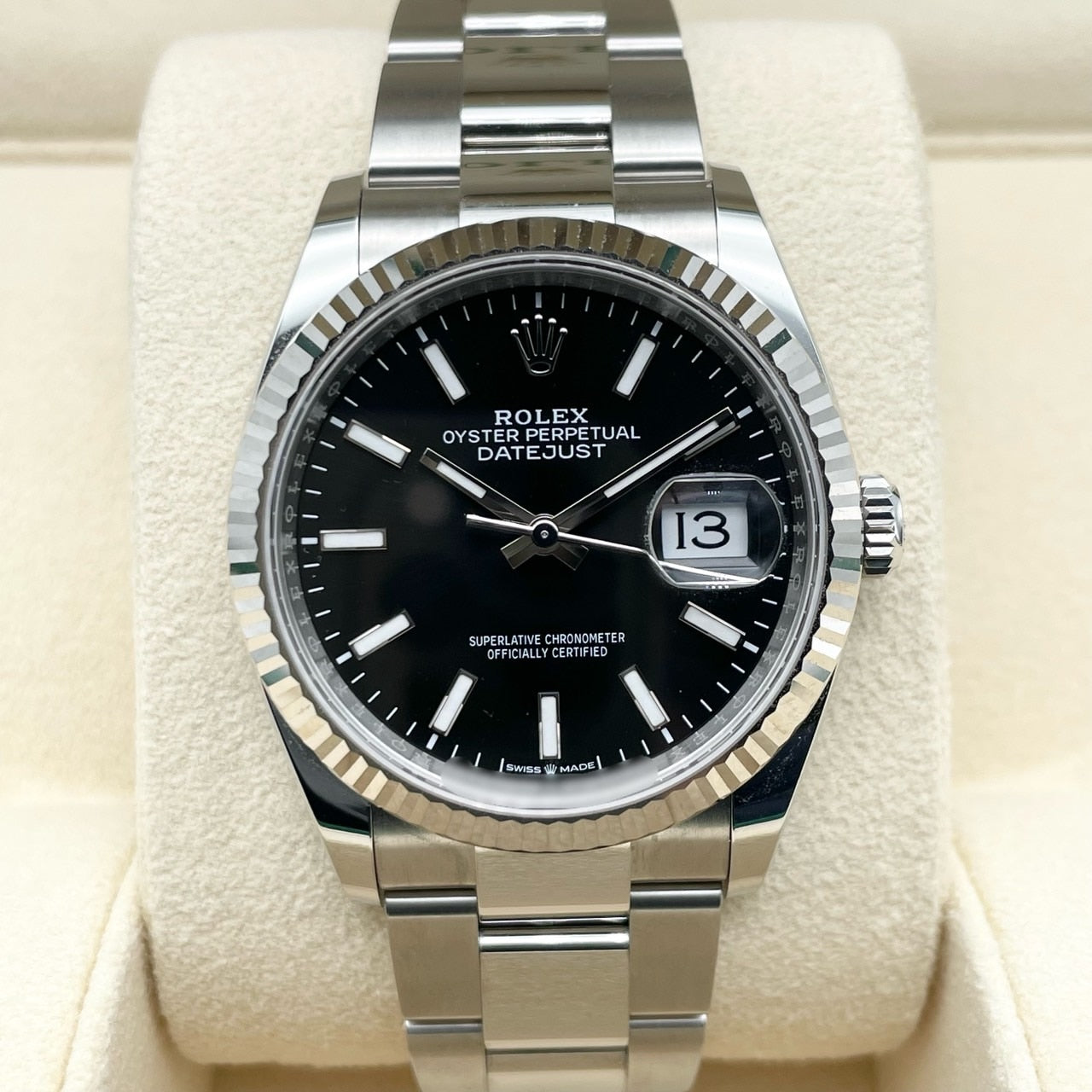 プレオウンド ロレックス デイトジャスト 126234 ブラック オイスターブレス 36mm