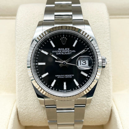 プレオウンド ロレックス デイトジャスト 126234 ブラック オイスターブレス 36mm