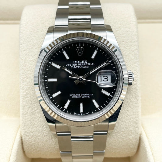 プレオウンド ロレックス デイトジャスト 126234 ブラック オイスターブレス 36mm