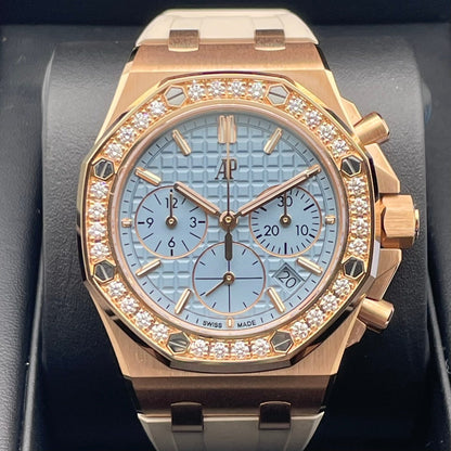 プレオウンド オーデマピゲ ロイヤルオークオフショア 26231OR.ZZ.A085CA.01 ライトブルー ピンクゴールド 37mm