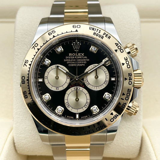 Rolex Daytona 126503G Bright Black & Golden 8P Diamond 40mm