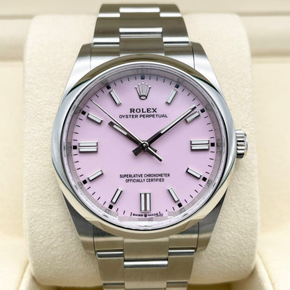 劳力士牡蛎永久126000粉红色不锈钢36mm