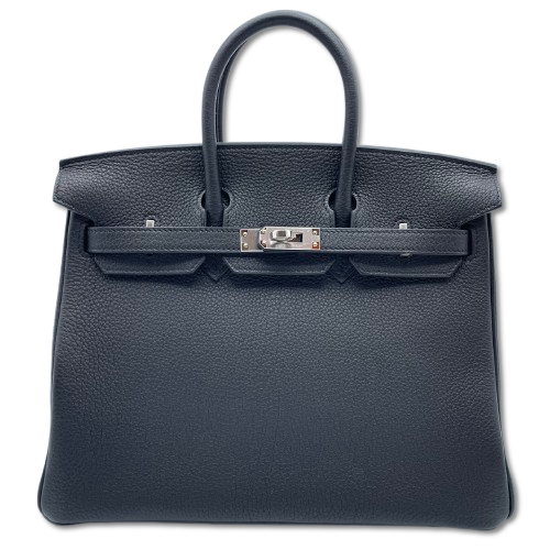 Hermes Birkin 25 Noir Togo Silver Metal Fittings w 새로워