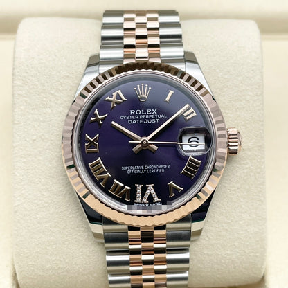 劳力士datejust 278271 Aubergine Everrose Gold Roman VI钻石禧年31mm