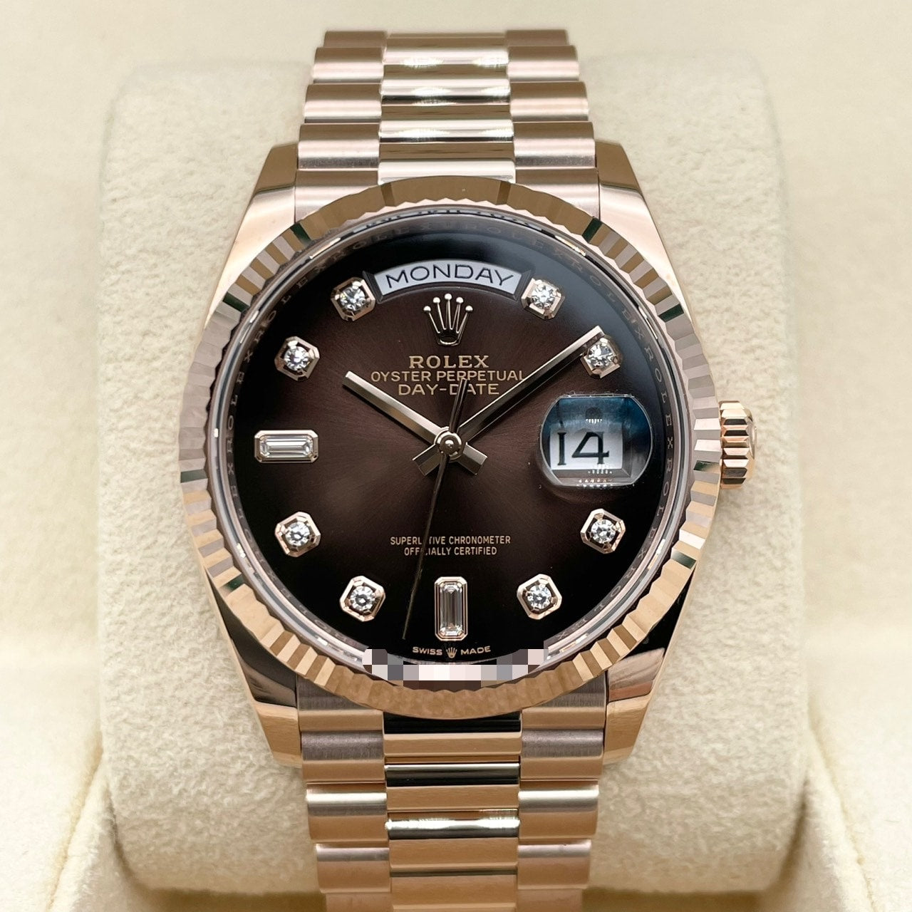 プレオウンド ロレックス デイデイト 128235 ブラウンオンブレ エバーローズゴールド 36mm