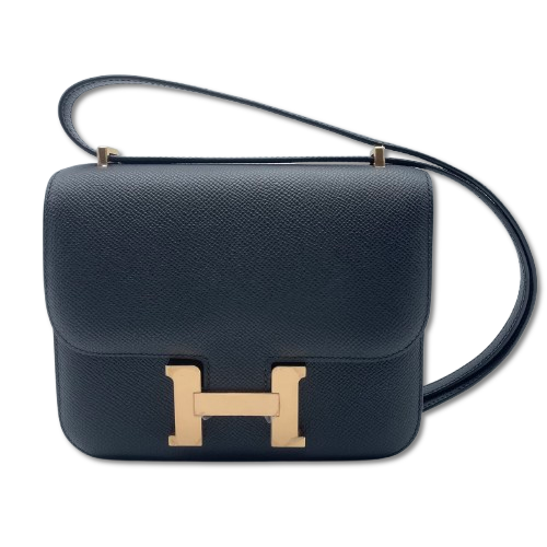 Hermes Constance Mini 18 Noir Epson Rose Gold Hardware B 새겨 져