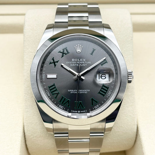 プレオウンド ロレックス デイトジャスト 126300 スレートローマン オイスターブレスレット 41mm
