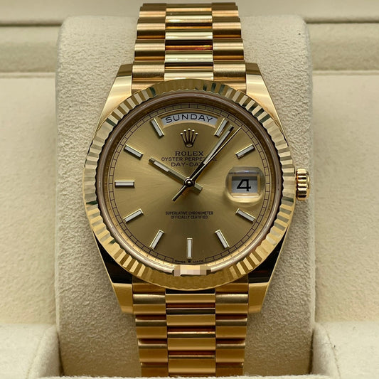 プレオウンド ロレックス デイデイト 228238 シャンパン プレジデントブレスレット 40mm