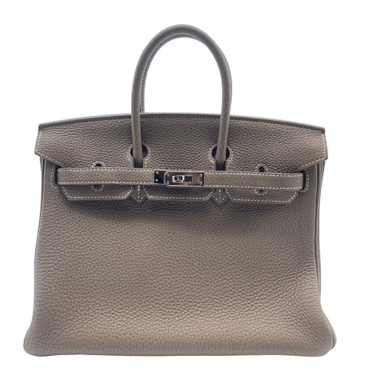Hermes Birkin 25 Etoup Togo Silver Metal Fittings D 조각