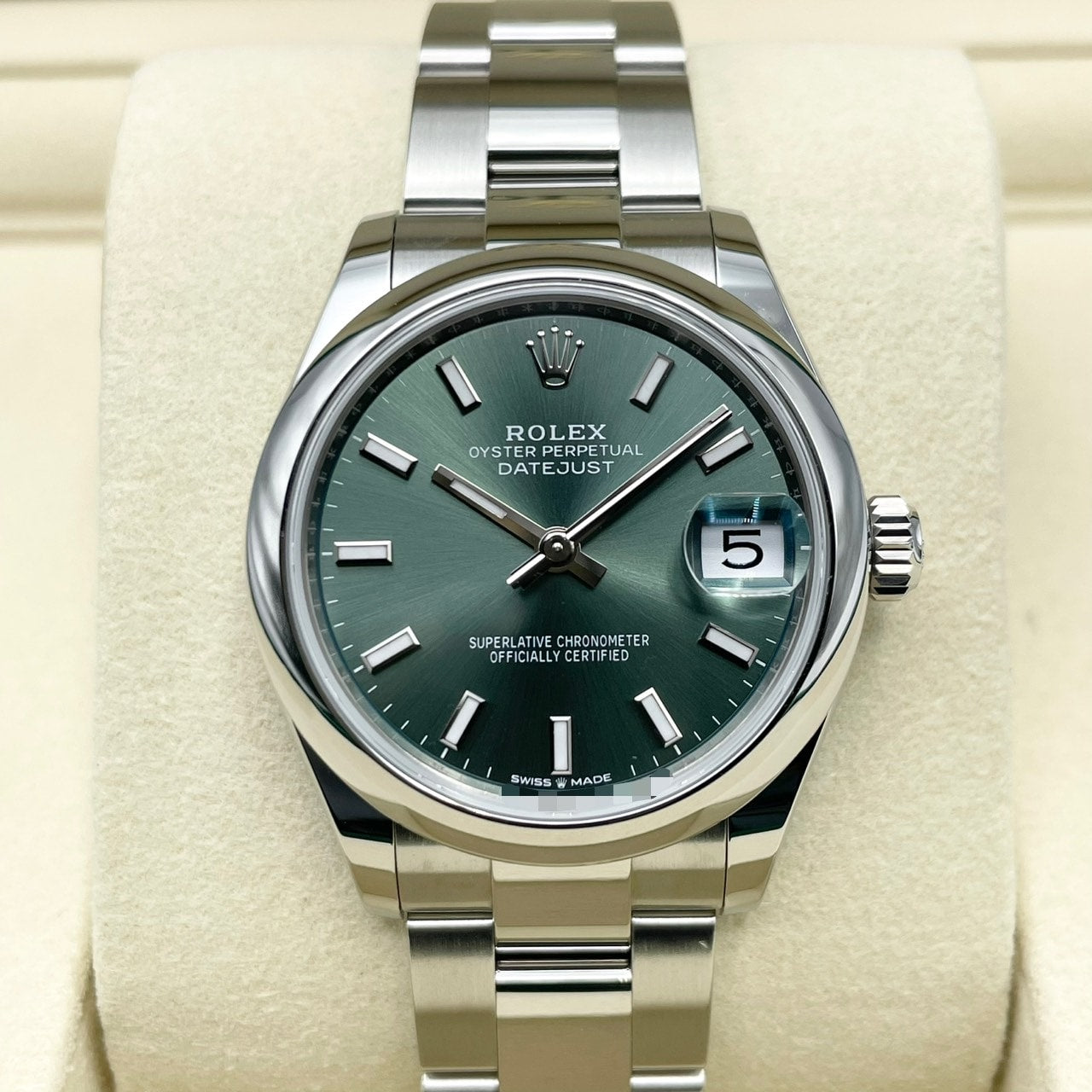 プレオウンド ロレックス デイトジャスト 278240 ミントグリーン オイスターブレス 31mm