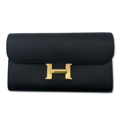 Hermes Constance Tugo Noir Epson Gold 하드웨어 W는 새겨 져 있습니다
