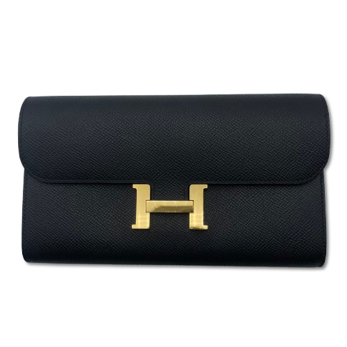 Hermes Constance Tugo Noir Epson Gold 하드웨어 W는 새겨 져 있습니다