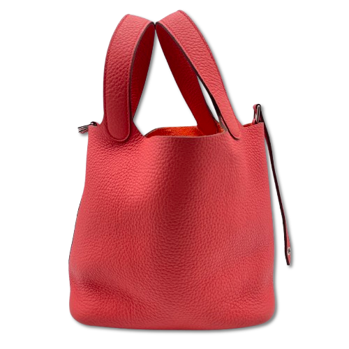 Hermes Picotin Lock PM Rose Texas Torillon Clemence Silver Fittings w 새겨 져